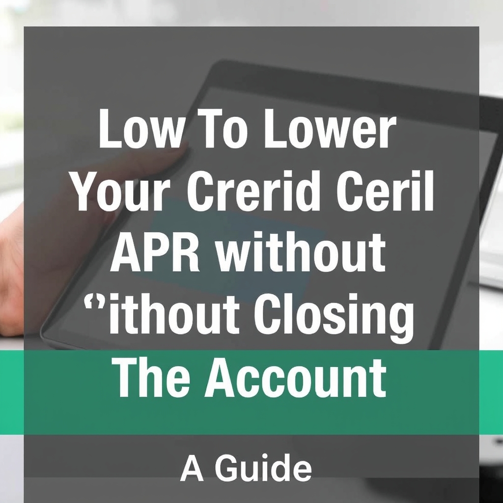 How To Lower Your Credit Card Apr Without Closing The Account (Part 25)